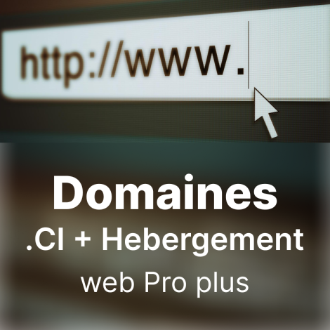 Domaines   .CI + Hebergement web Pro plus
